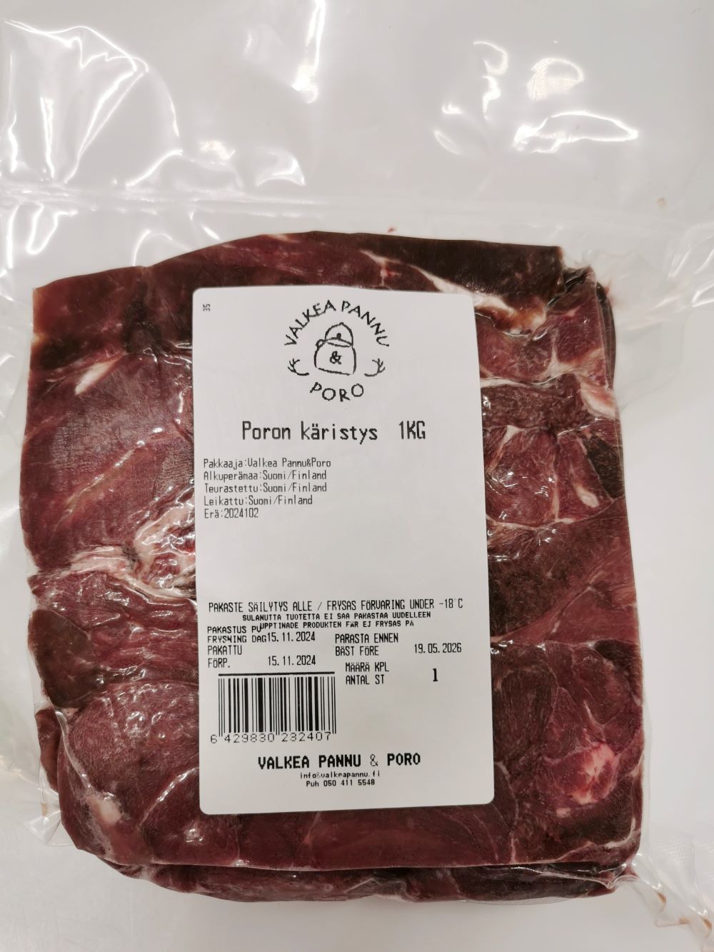 Aito poronkäristys 1kg